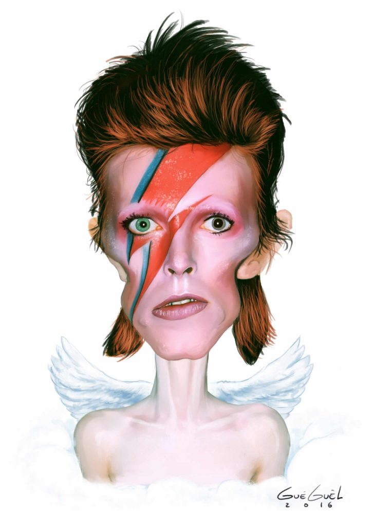 David Bowie caricature